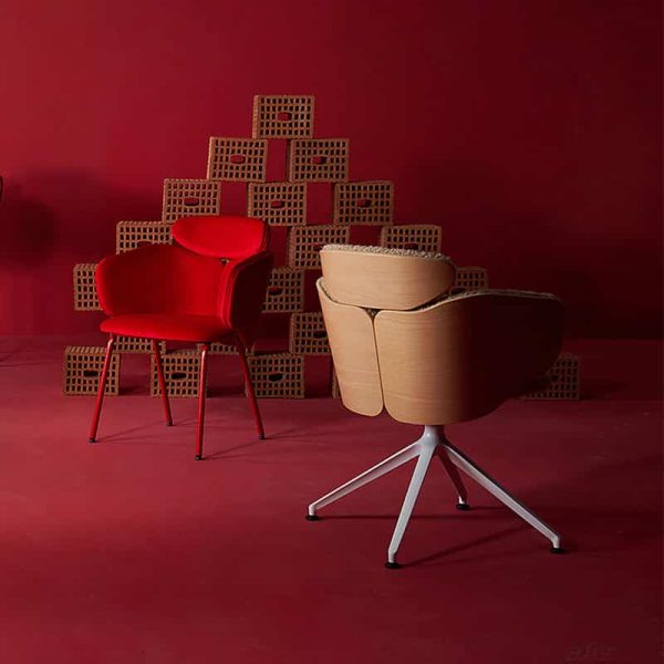 La Rossa Armchair DeFrae Contract Furniture Range in Situ Showing Wooden Back