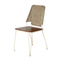 Velour Side Chair DeFrae Contract Furniture Rattan Hairpin Legs