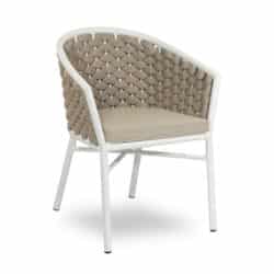 Dub armchair white beige DeFrae Contract Furniture