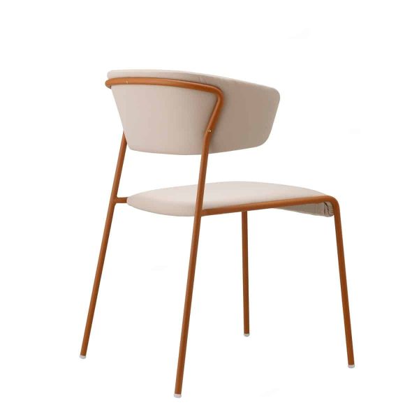 Lisa Waterproof Armchair Metal Frame Curved Back DeFrae Contract Furniture Back View