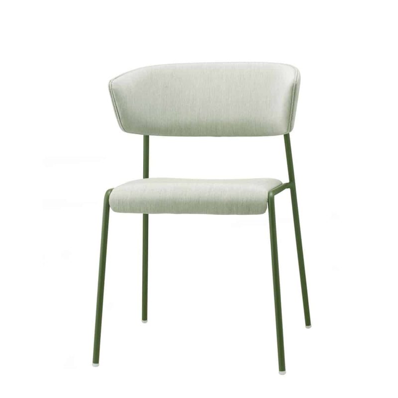 Lisa Waterproof Armchair Metal Frame Curved Back DeFrae Contract Furniture Front View