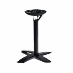 Spaceguard Aluminium Outside Dining Height Table Base DeFrae Contract Furniture Black