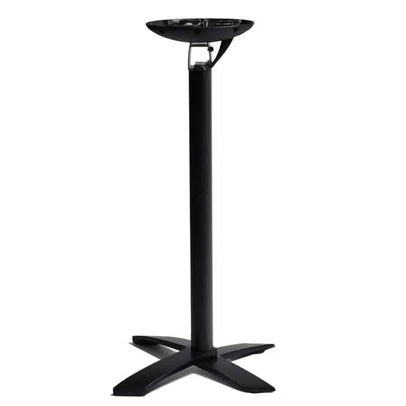 Spaceguard Aluminium Outside Poseur Height Table Base DeFrae Contract Furniture Black