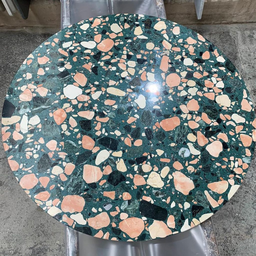 Palladio Fenice Agglomerate Marble Tabletops DeFrae Contract Furniture