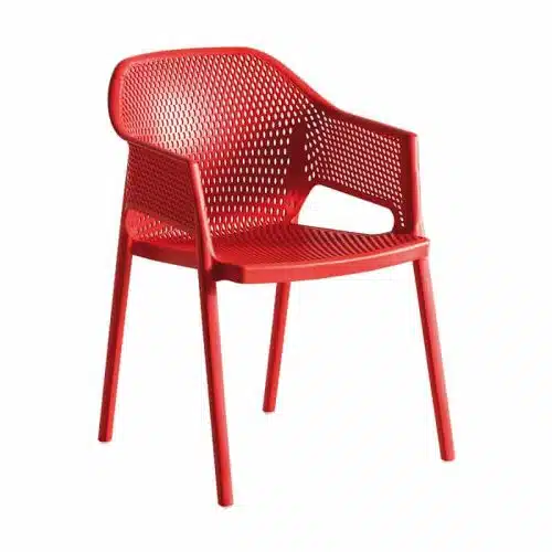 Minush Armchair Outside DeFrae Contract Furniture Red