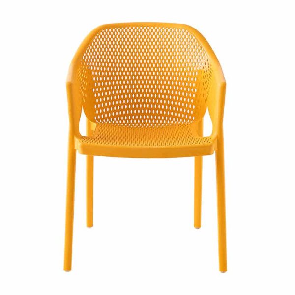 Minush Armchair Outside DeFrae Contract Furniture Saffron Front On