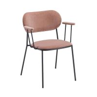 Nuta Light Armchair DeFrae Contract Furniture Pink Black Frame