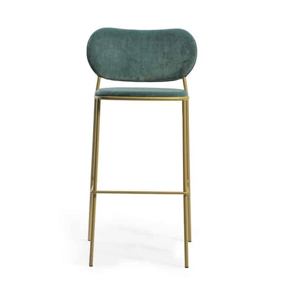 Nuta Light Bar Stool DeFrae Contract Furniture Green Front On View