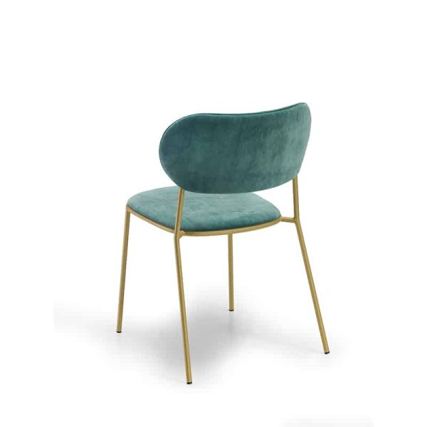 Nuta Light Side Chair DeFrae Contract Furniture Green Back