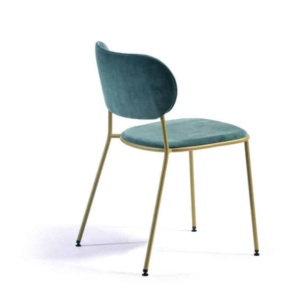 Nuta Light Side Chair DeFrae Contract Furniture Green Side View