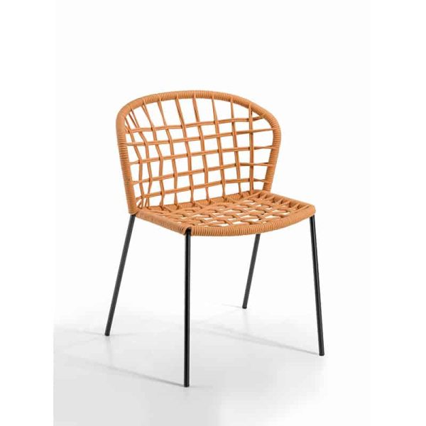 Sanela Outside Side Chair DeFrae Contract Furniture 105 Orange