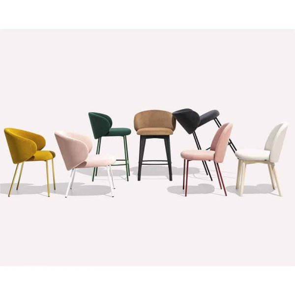 Tuka Chairs Connubia by Calligaris DeFrae Contract Furniture Metal Legs