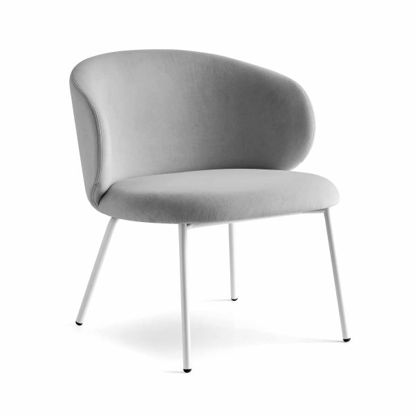 Tuka Lounge Metal Armchair Connubia by Calligaris DeFrae Contract Furniture Grey