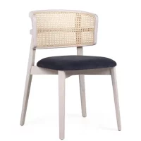 Coffee Wicker Cane Side Chair DeFrae Contract Furniture