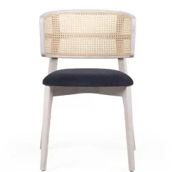 Coffee Wicker Cane Side Chair DeFrae Contract Furniture