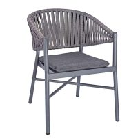 Milan Armchair with Rope Back Detail DeFrae Contract Furniture