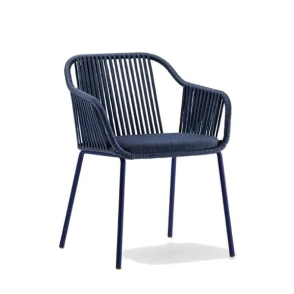 Babila twist 2795 Armchair With Rope Detail Pedrali at DeFrae Contract Furniture Navy