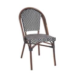 Carcassone French Bistro Side Chair Black and White