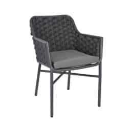 Cordoba Armchair from DeFrae Contract Furniture Rope Weave Rattan Stackable Outdoor Amchair. Ideal for any busy outdoor bar, cafe, coffee shop, hotel or restaurant.