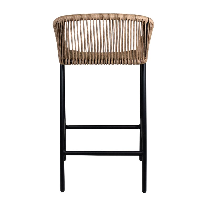 Rio Rope Detail Bar Stool DeFrae Contract Furniture Back View