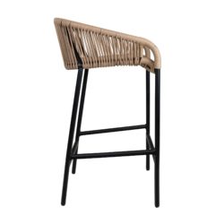 Rio Rope Detail Bar Stool DeFrae Contract Furniture Side View