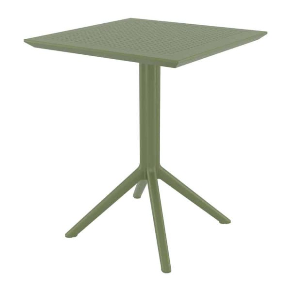 Sky Flip Top Folding Table Olive Green DeFrae Contract Furniture