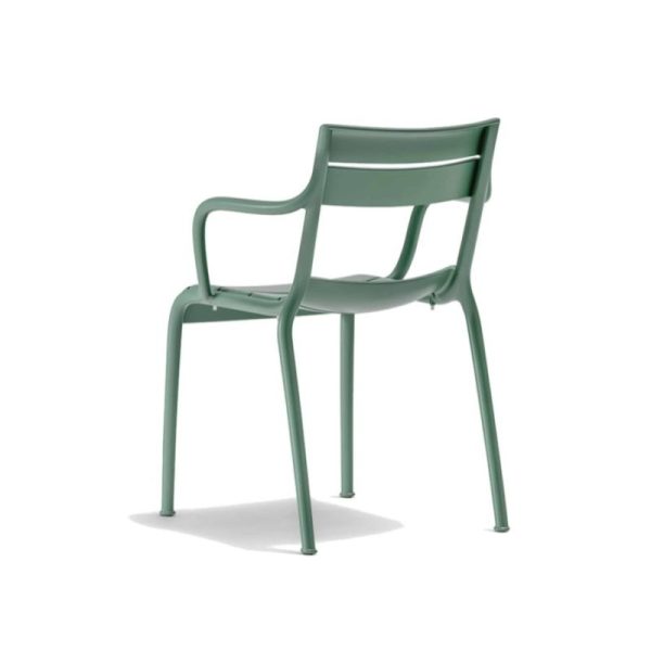 Souvenir Armchair Outdoor Restaurant Bar Chair by Pedrali at DeFrae Contract Furniture Green Back