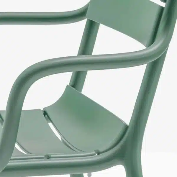 Souvenir Armchair Outdoor Restaurant Bar Chair by Pedrali at DeFrae Contract Furniture Green Close Up