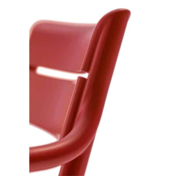 Souvenir Armchair Outdoor Restaurant Bar Chair by Pedrali at DeFrae Contract Furniture Red Close Up