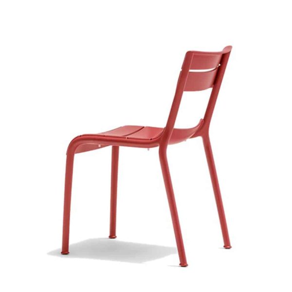 Souvenir Side Chair Outdoor Restaurant Bar Chair by Pedrali at DeFrae Contract Furniture Red