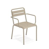 Star Armchair Outdoor Restaurant Bar Chair by Pedrali at DeFrae Contract Furniture Taupe