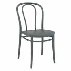 Victoria Side Chair For Outdoor Use Dark Grey DeFrae Contract Furniture Outdoor restaurant, bar, coffee shop or cafe chairs