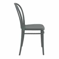 Victoria Side Chair For Outdoor Use Dark Grey DeFrae Contract Furniture Outdoor restaurant, bar, coffee shop or cafe chairs