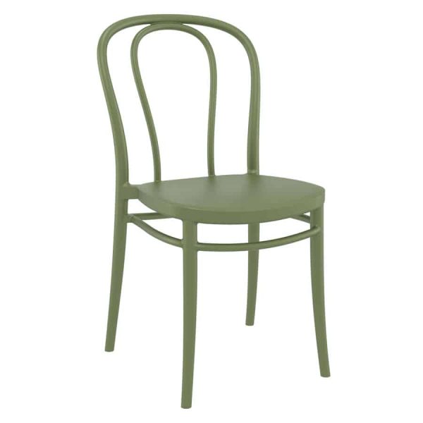 Victoria Side Chair For Outdoor Use Green DeFrae Contract Furniture Outdoor restaurant, bar, coffee shop or cafe chairs