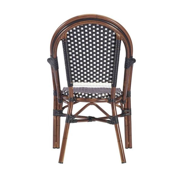 Carcassone French Bistro Armchair Black and White