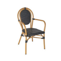 Marseille Armchair black French bistro outdoor armchair for cafés, restaurants and hotel terraces
