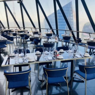 Restaurant Furniture by DeFrae Contract Furniture at Searcy's at The Gherkin London