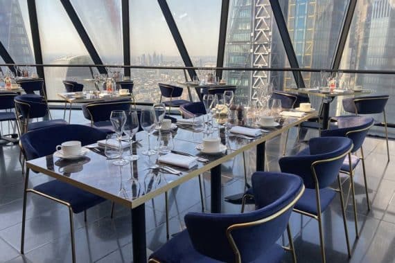 Restaurant Furniture by DeFrae Contract Furniture at Searcy's at The Gherkin London
