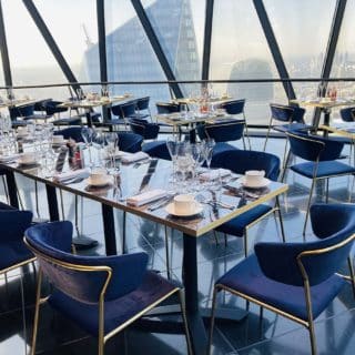 Restaurant Furniture by DeFrae Contract Furniture at Searcy's at The Gherkin London