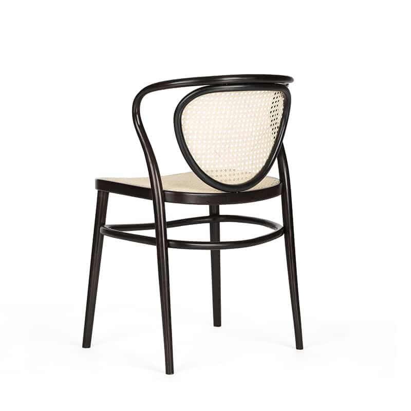 Tokio A-1400 Side Chair With Cane Back and Seat DeFrae Contract Furniture Bentwood Chair Back View