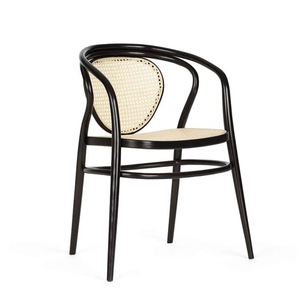 Tokio B-1402 Armchair With Cane Back and Seat DeFrae Contract Furniture Bentwood Chair