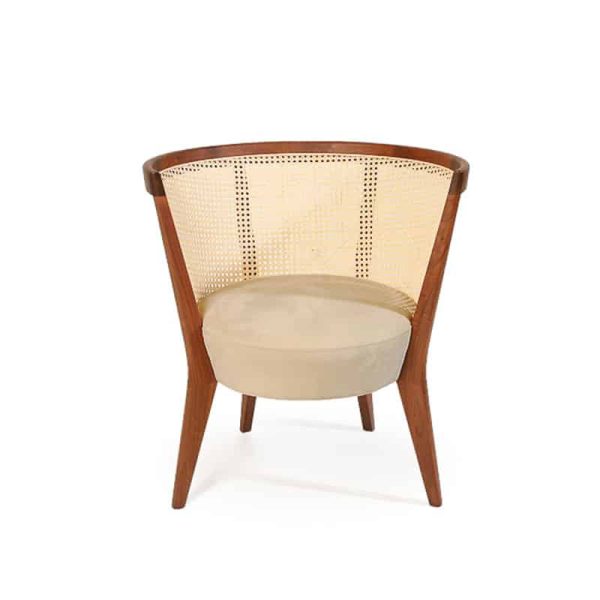 Dalila Lounge Chair Rattan Cane DeFrae Contract Furntiture front