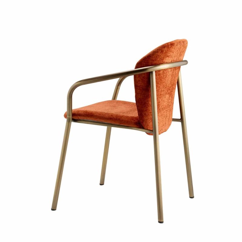 Finn Armchair polished brass frame DeFrae Contract Furniture