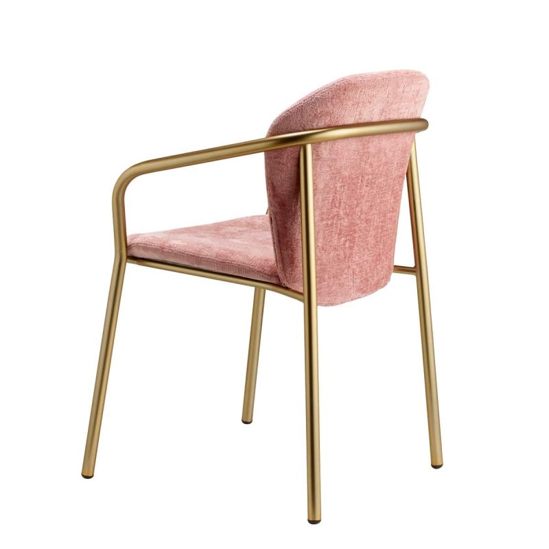 Finn Armchair polished brass frame DeFrae Contract Furniture