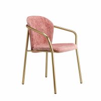 Finn Armchair polished brass frame DeFrae Contract Furniture