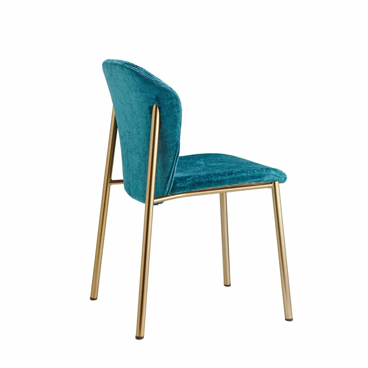 Finn side chair polished brass frame DeFrae Contract Furniture