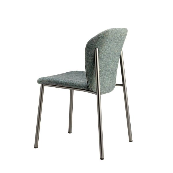 Finn side chair polished brass frame DeFrae Contract Furniture