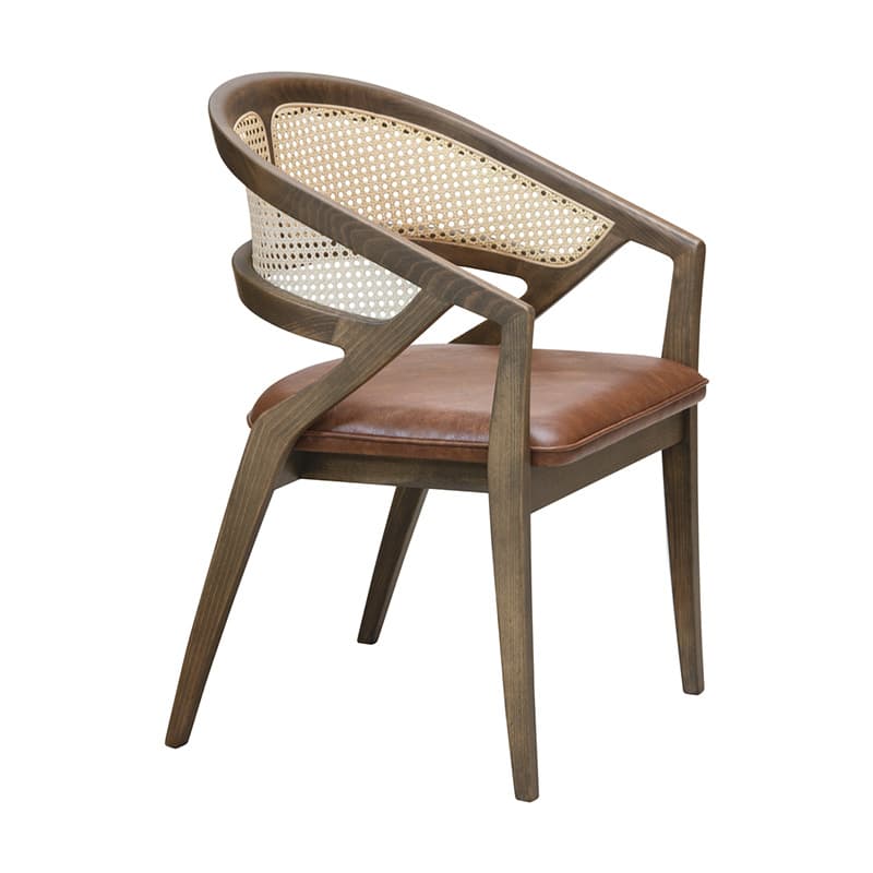 Florente Armchair with cane back from DeFrae Contract Furniture Side View