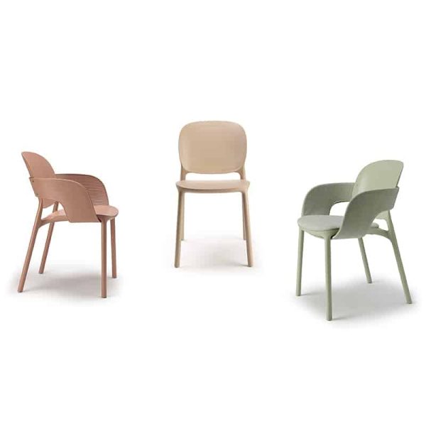 Hug Range DeFrae Contract Furniture Side Chair and Armchair Outdoor