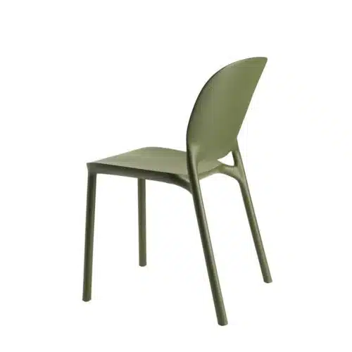 Hug Side Chair 2380 Olive Green 56 from DeFrae Contract Furniture Back View